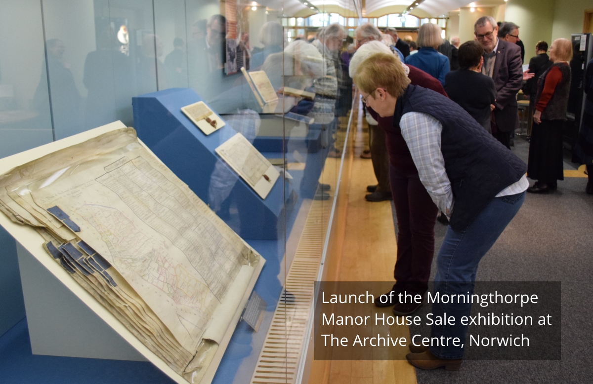 Launch of Morningthorpe Manor House Sale exhibition at The Archive Centre, Norwich in February 2017
